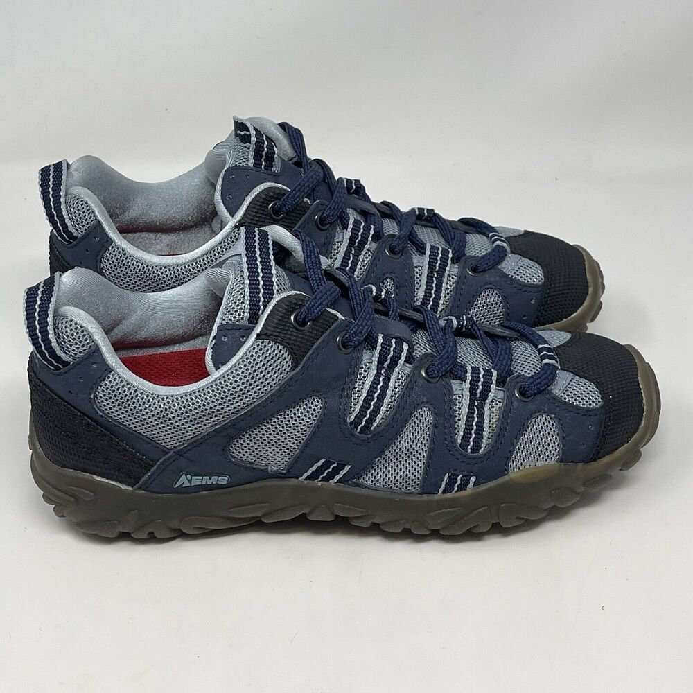 EMS Eastern Mountain Sports Aqualung Shoes Womens 8 Blue Hiking Trail Sneakers